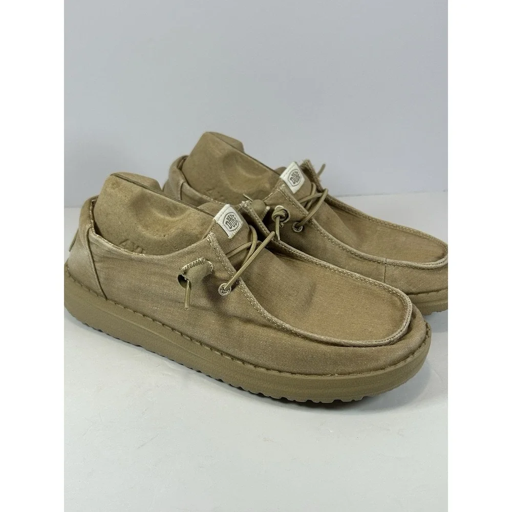Hey Dude Wendy Women Size 9 Shoes Tan Comfort Casual Walking Stretch Slip On